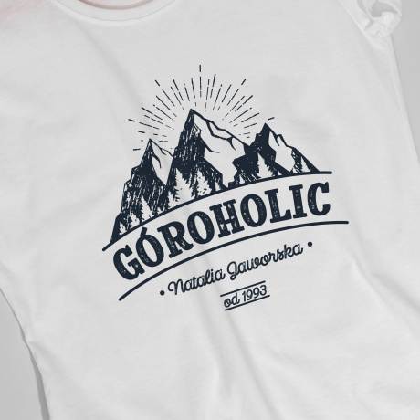 Koszulka damska z nadrukiem GROHOLIC prezent dla mioniczki gr - L