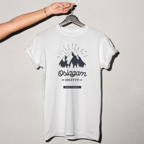 Koszulka mska z nadrukiem OSIGAM SZCZYTY prezent dla alpinisty - XL