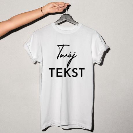 Mska koszulka z wasnym nadrukiem TWJ TEKST - L