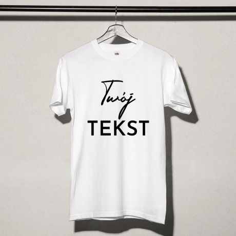 Mska koszulka z wasnym nadrukiem TWJ TEKST - L