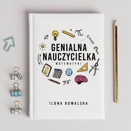 Kalendarz na prezent dla nauczyciela matematyki GENIALNY NAUCZYCIEL prezent dla nauczycielki matematyki