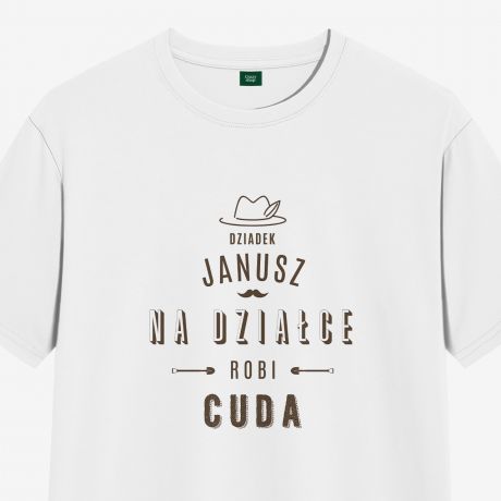 Koszulka dla dziadka NA DZIACE ROBI CUDA - XL