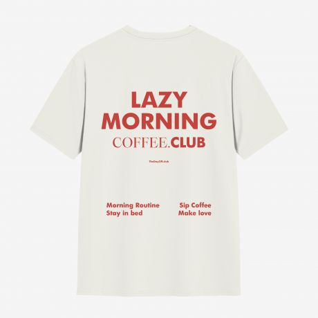 Koszulka TheDayOff Lazy Morning Coffee - M koszulka premium koszulka z nadrukiem koszulka dobrej jakoci