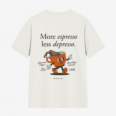 Koszulka TheDayOff More Espresso Less Depresso - L koszulka z nadrukiem koszulka dobrej jakoci