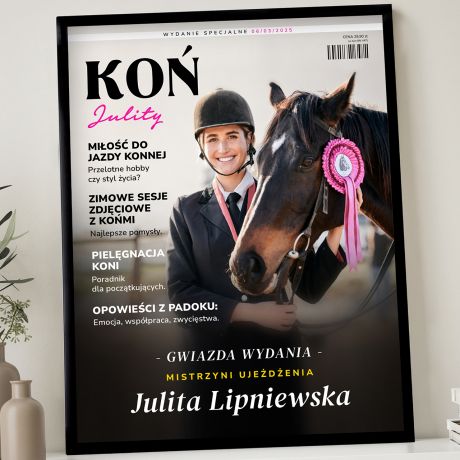 Personalizowany plakat MAGAZYN KO prezent dla koniary plakat z koniem prezent dla mioniczki koni