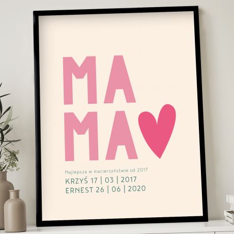 Personalizowany plakat NA DZIE MAMY