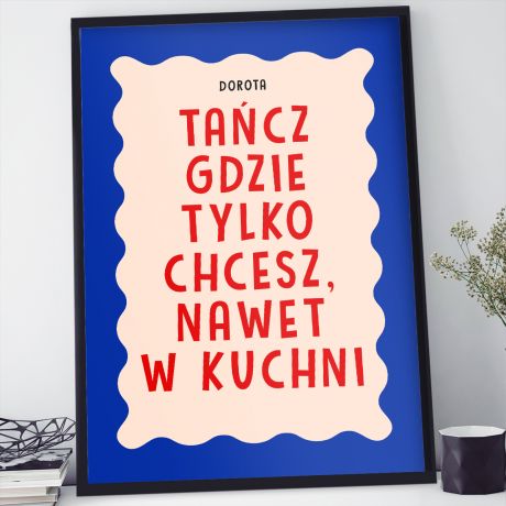 Personalizowany plakat PREZENT DLA TANCERKI prezent dla baletnicy plakat personalizowany