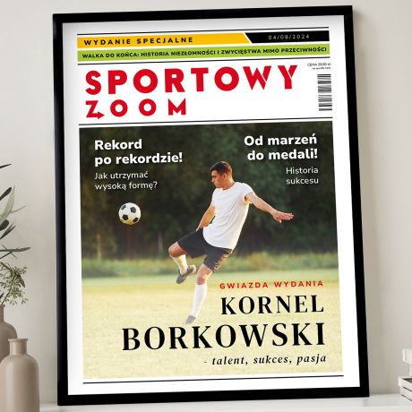 Personalizowany plakat SPORTOWY ZOOM prezent dla sportowca plakat sportowy prezent dla aktywnych