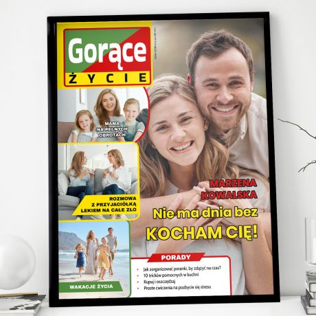 Personalizowany plakat ze zdjciem GORCE YCIE mieszny prezent dla niej