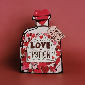 Kartka walentynkowa LOVE POTION walentynkowa kartka kartka walentynkowa dla dziewczyny