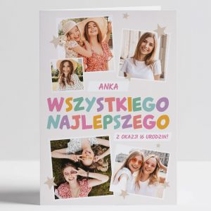 Urodzinowa kartka dla nastolatki FOTOKOLA