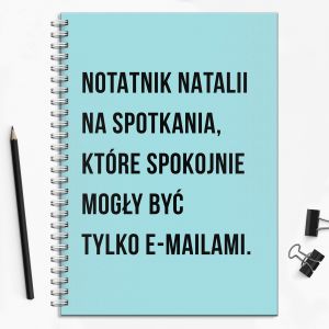 Personalizowany notatnik TYLKO E-MAIL prezenty dla koleanki z pracy