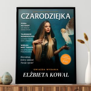 Personalizowany plakat CZARODZIEJKA prezent dla zodiakary prezent na 30 urodziny dla niej