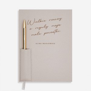 Personalizowany planner dla kobiety WIELKIE RZECZY elegancki notes damski prezent dla kobiety