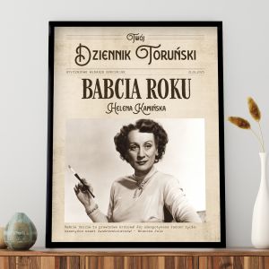 Personalizowany plakat dla babci BABCIA ROKU prezent na Dzie Babci prezent dla babci