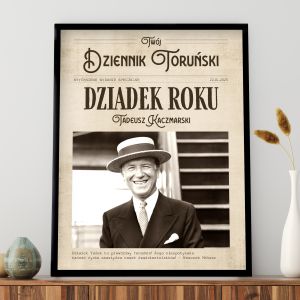 Personalizowany plakat dla dziadka DZIADEK ROKU prezent dla dziadka prezent na Dzie Dziadka