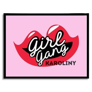 Plakat z imieniem 31x41 cm GIRL GANG prezent dla przyjaciki