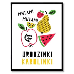 Plakat w ramie 31x41 cm OWOCOWO plakat z imieniem