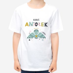 T-shirt witeczny dla dziecka ANIOEK prezent witeczny dla dziecka koszulka z aniokiem